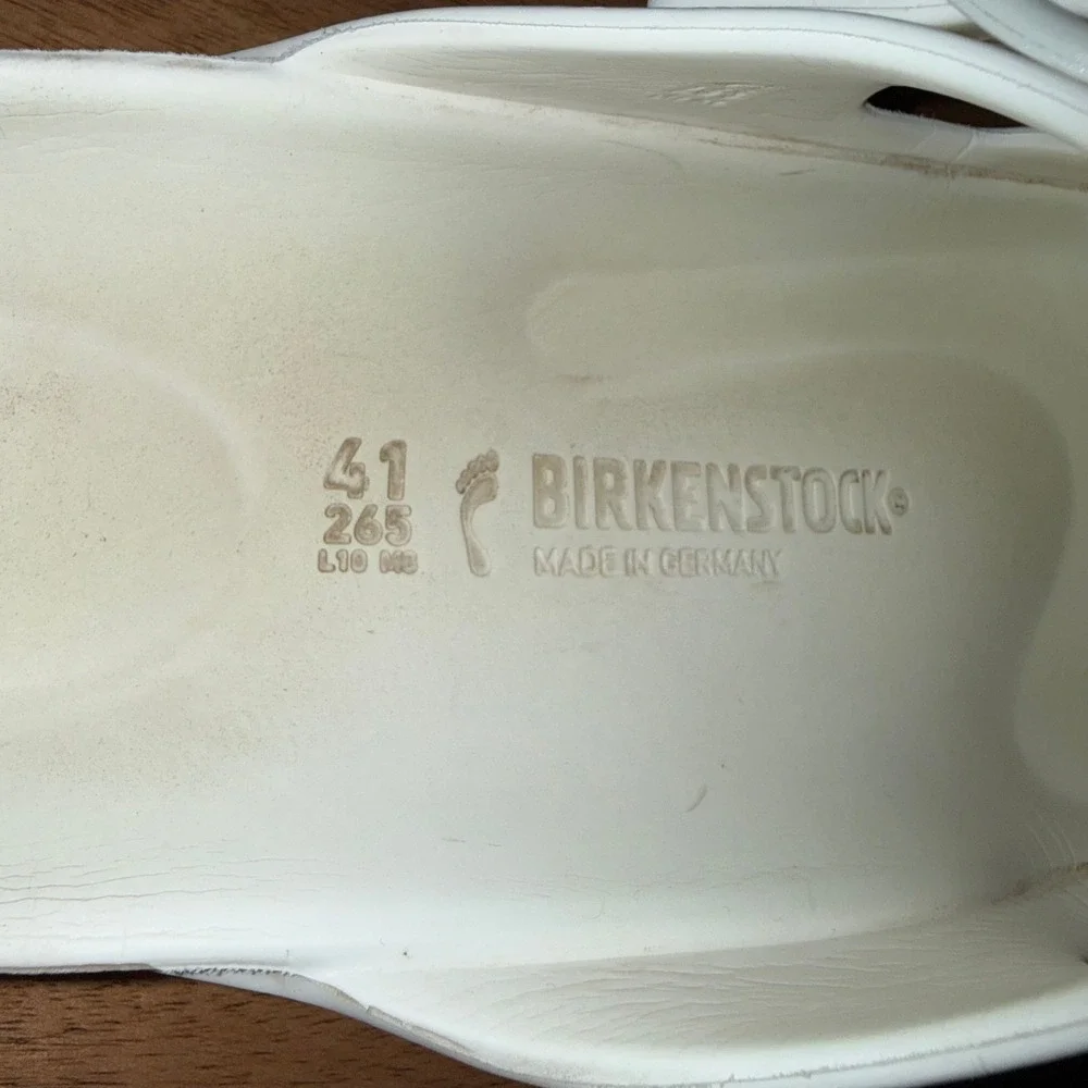 Birkenstock Arizona EVA White Sandals Mens 8 Womens 10 Slides 12944 Made Germany